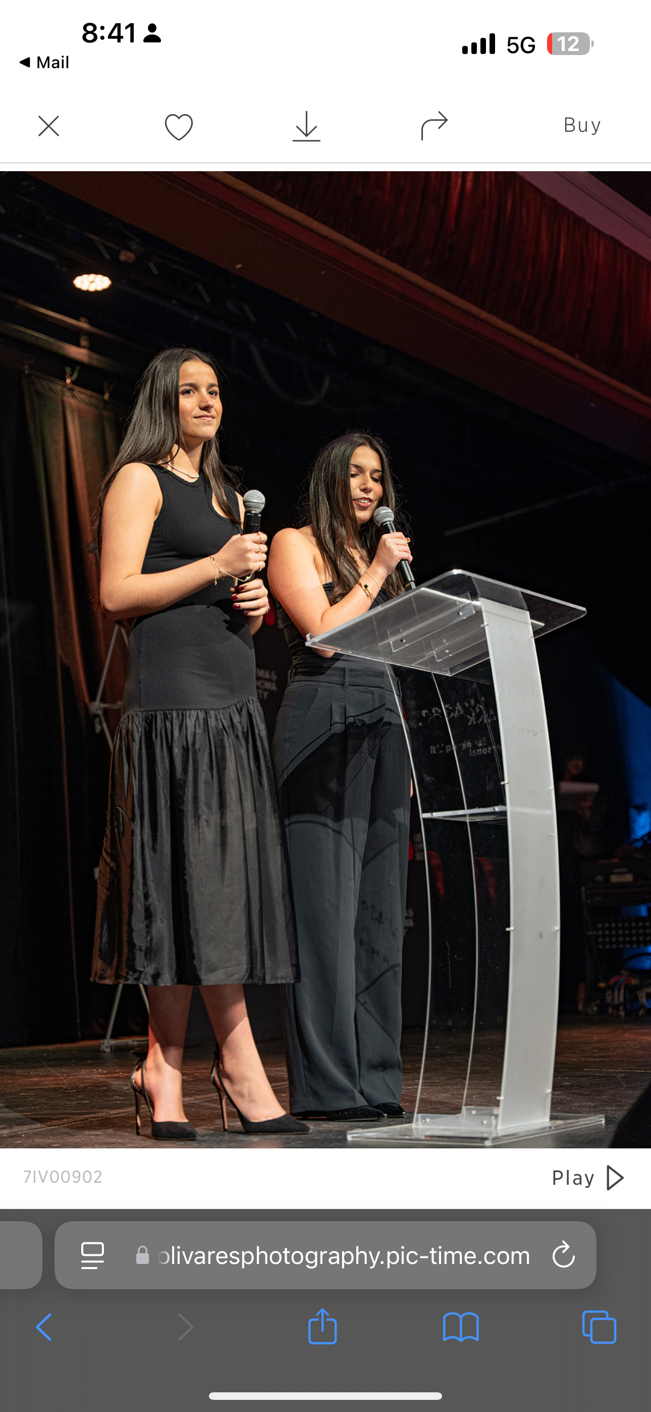 Clementina speaking on stage at the LLS Visionary event